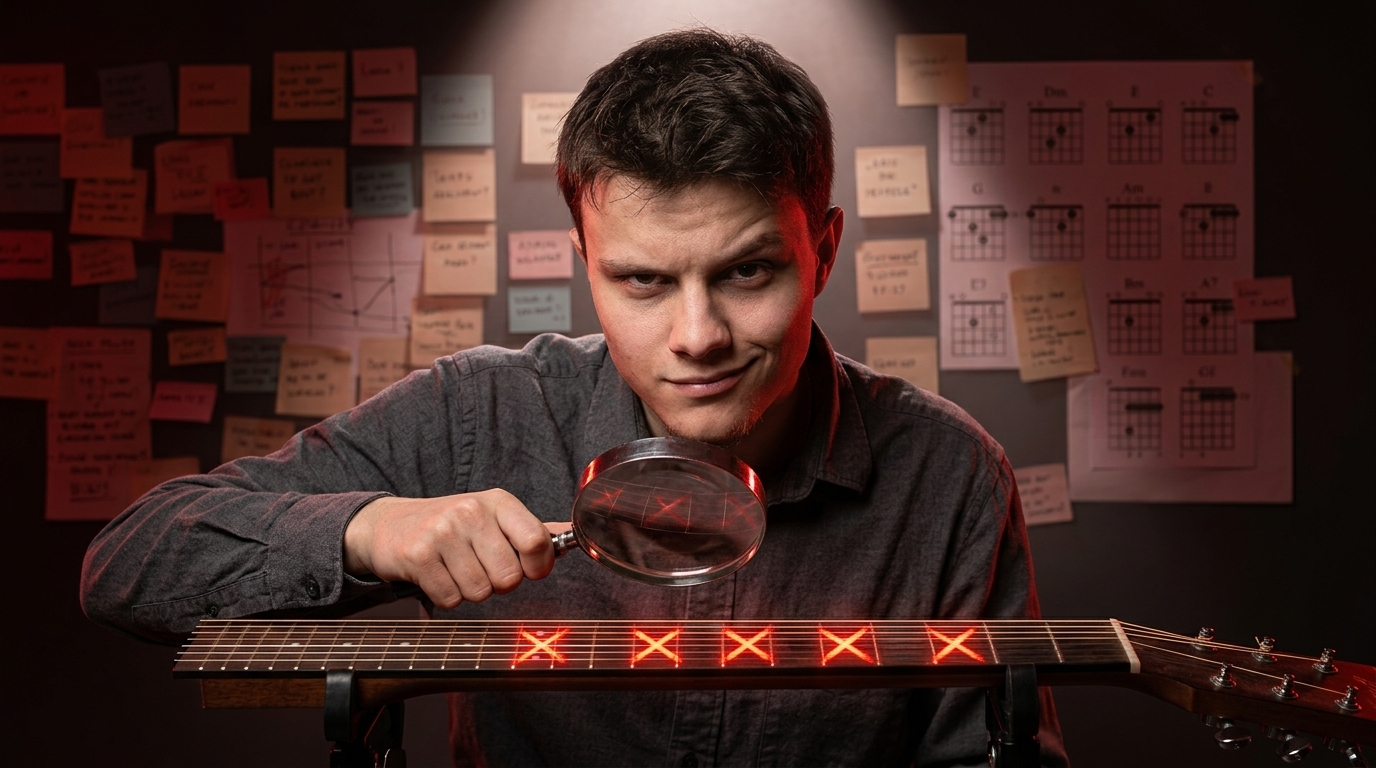 YouTube's algorithm teaches you guitar backwards